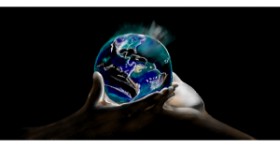 Drawing of Earth by Çhåching