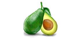 Avocado-Zeichnung von Loelia De Luna