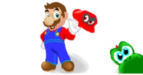 Drawing of Super Mario by TidoudouMlesfrites 🍟🖤
