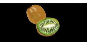 Drawing of Kiwi fruit by Chaching