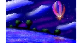 Heißluftballon-Zeichnung von Herbert