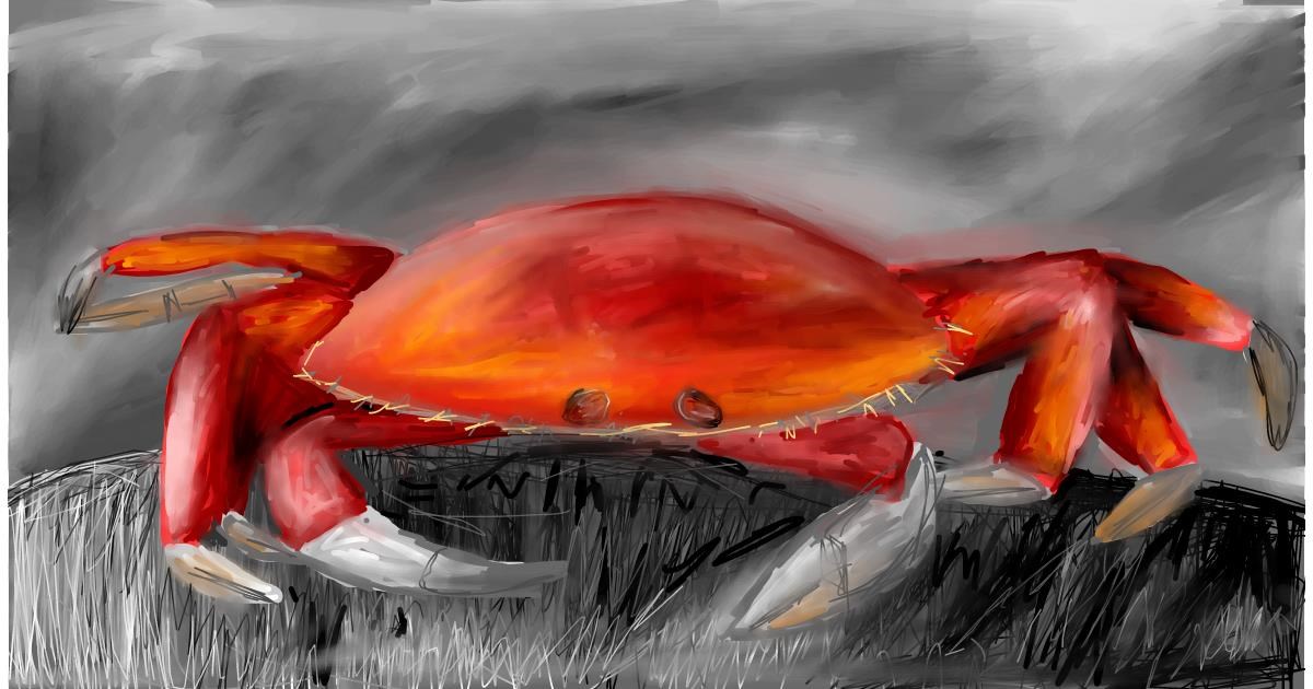 Drawing of Crab by Soaring Sunshine