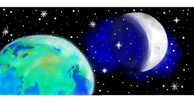 Drawing of Earth by Debidolittle