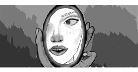 Drawing of Mirror by Amy