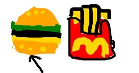 Drawing of Burger by Derp