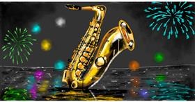 Drawing of Saxophone by Eclat de Lune