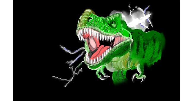 Drawing of T-rex dinosaur by SAM AKA MARGARET 🙄