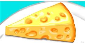 Drawing of Cheese by Swimmer 