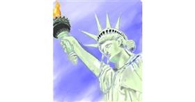 Drawing of Statue of Liberty by Bugoy