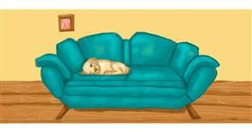 Drawing of Couch by Luna