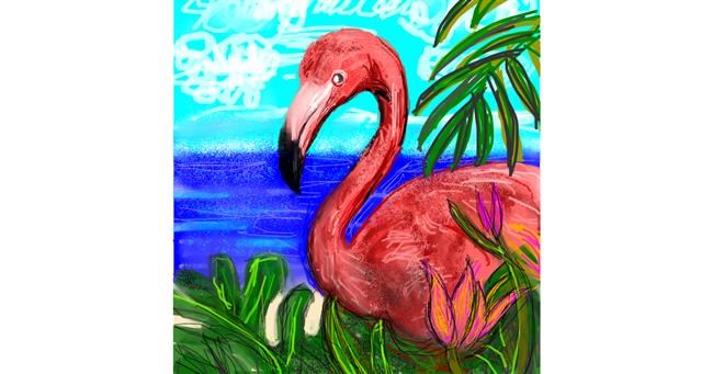 Flamingo-Zeichnung von KayXXXlee