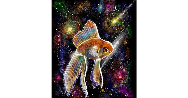 Drawing of Goldfish by Leah