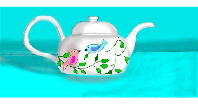 Drawing of Teapot by Debidolittle