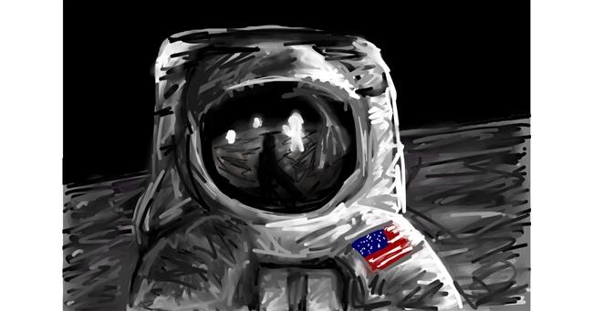 Drawing of Astronaut by Mia