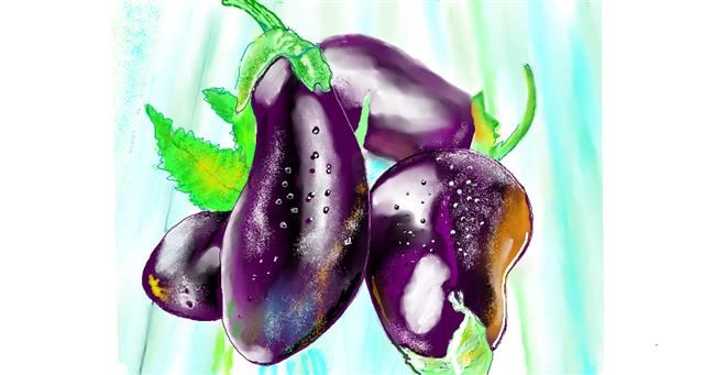 Drawing of Eggplant by GJP