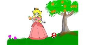 Drawing of Peach by Kim