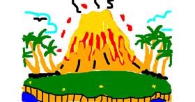 Drawing of Volcano by RUTLANLUIRHIMAY