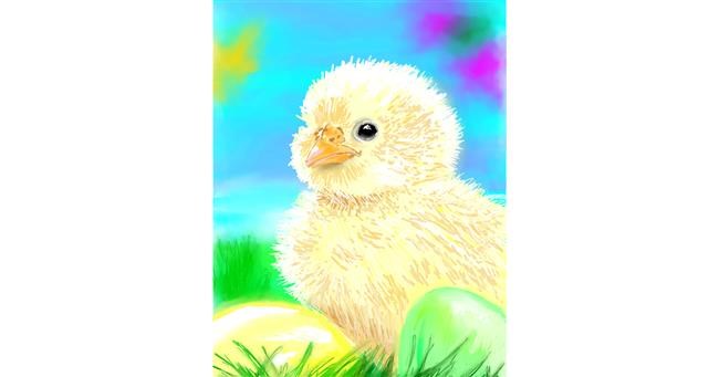 Drawing of Easter chick by ⋆su⋆vinci彡