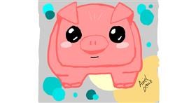 Drawing of Pig by ArielDeniz 