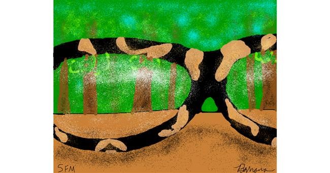 Drawing of Glasses by Banana