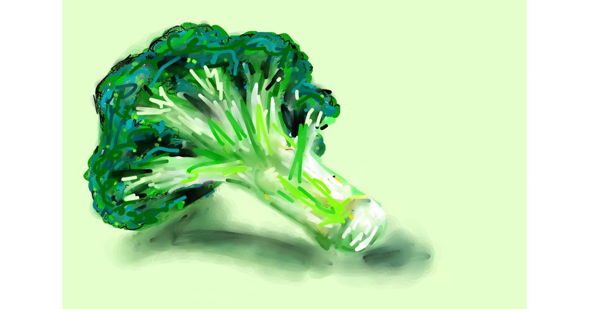 Drawing of Broccoli by Soaring Sunshine