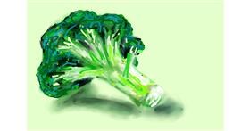 Drawing of Broccoli by Mia