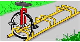 Drawing of Unicycle by Swimmer 