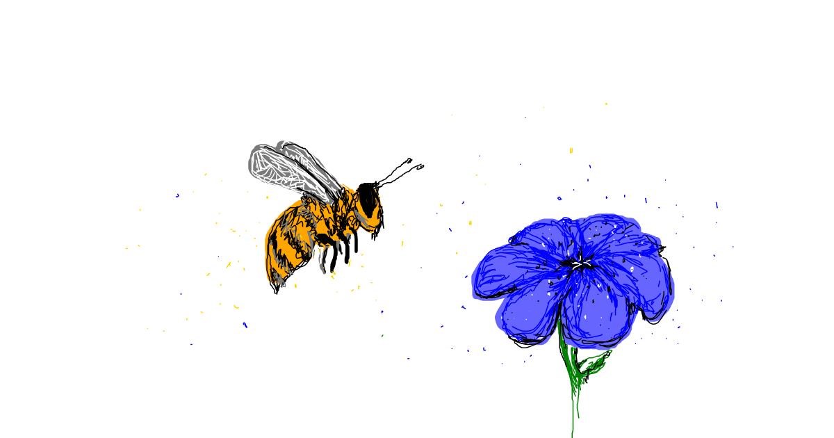 Drawing of Bee by Black Porcupine