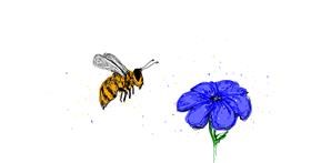 Drawing of Bee by Black Porcupine