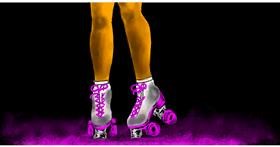Drawing of Roller Skates by Eclat de Lune