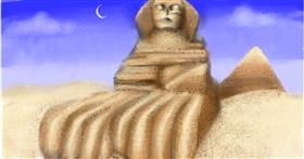 Drawing of Sphinx by DElfinis