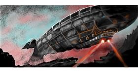 Drawing of Zeppelin by Chaching