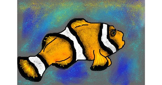 Drawing of Clownfish by The person in your attic