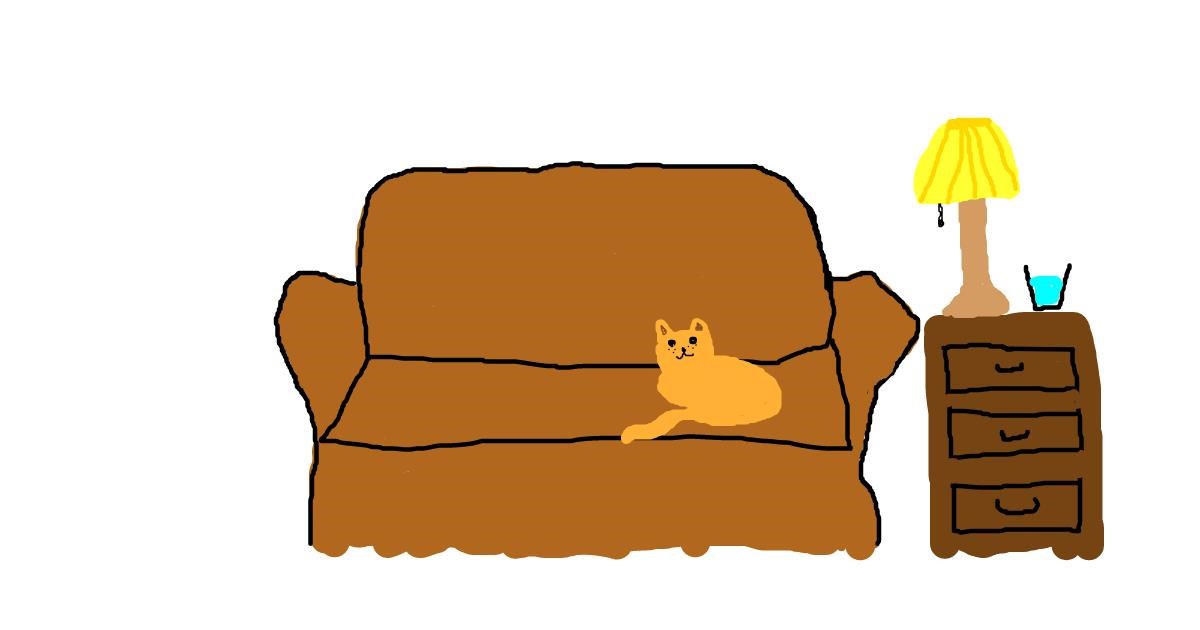 Drawing of Couch by Gel