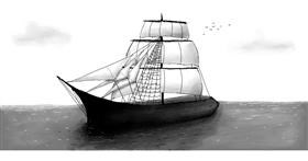 Segelboot-Zeichnung von ....