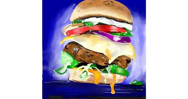 Drawing of Burger by Rose rocket