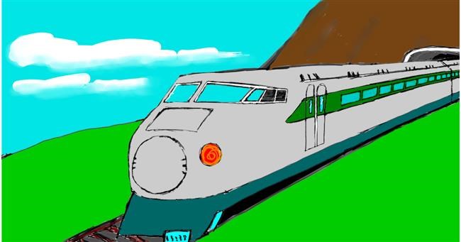 Drawing of Train by Labyrinth