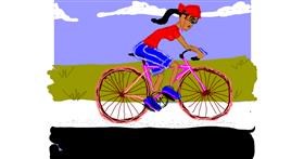 Drawing of Bicycle by Cherri