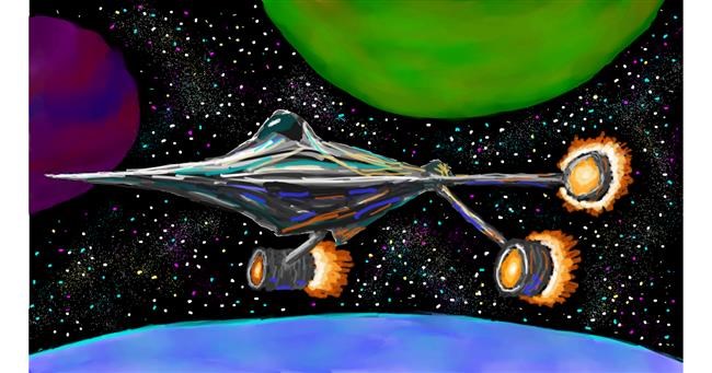 Drawing of Spaceship by Sam