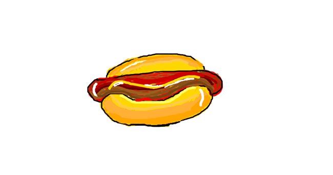 Drawing of Hotdog by barbiana