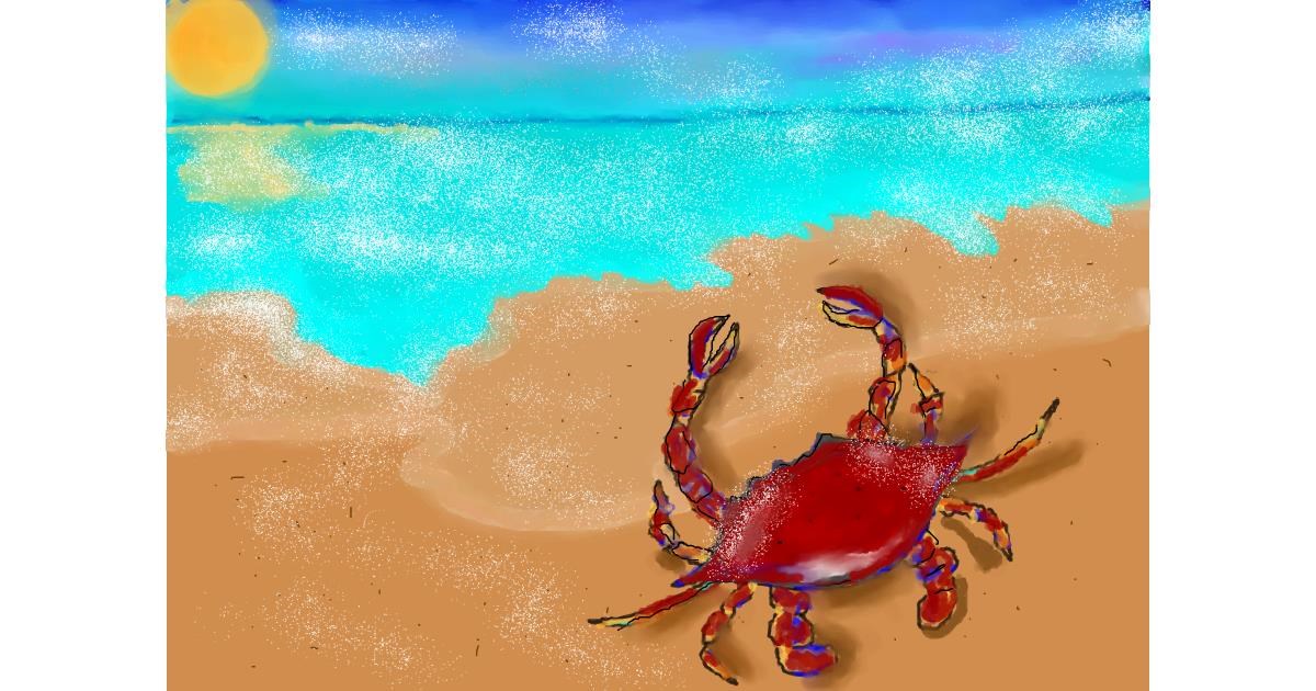 Drawing of Crab by Debidolittle