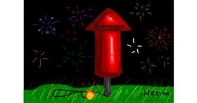 Drawing of Fireworks by Bigoldmanwithglasses