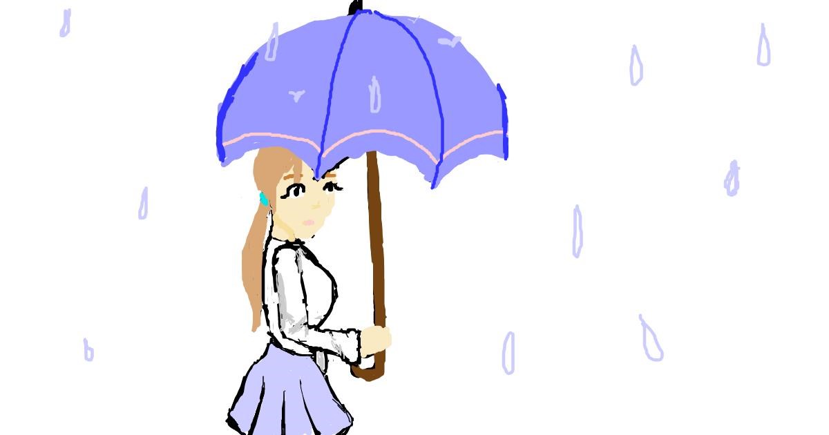 Drawing of Umbrella by Athena