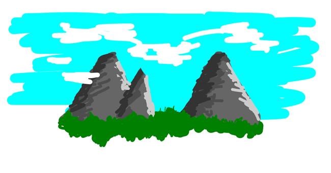 Drawing of Mountain by Kaiga