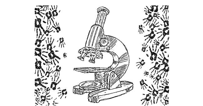 Drawing of Microscope by Mostafa