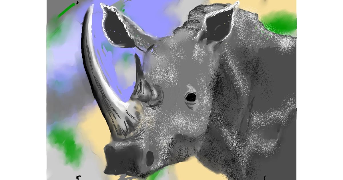 Drawing of Rhino by SAM AKA MARGARET 🙄