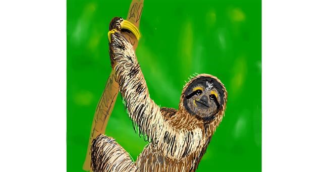 Drawing of Sloth by Joze