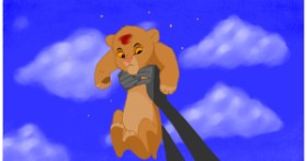 Drawing of Simba (Lion King) by DizzyGnome