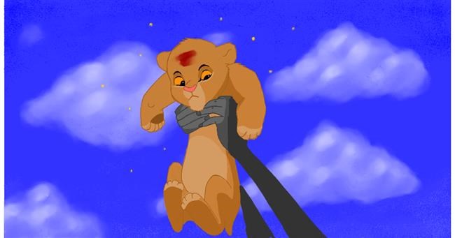 Drawing of Simba (Lion King) by DizzyGnome