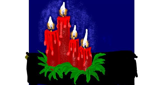 Drawing of Candle by Cherri